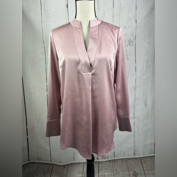 NWT H&M Pastel Pink Tunic Blouse V-Neck - Picture 6 of 6